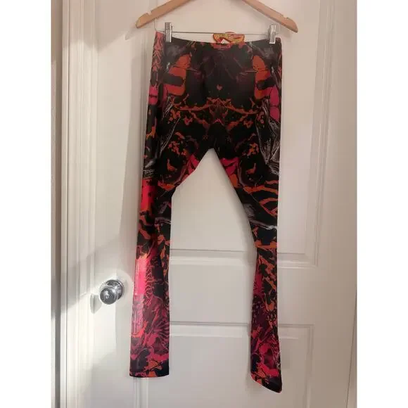 Alexander McQueen Kaleidoscope Leggings in Terracotta/Black Size Large Rare